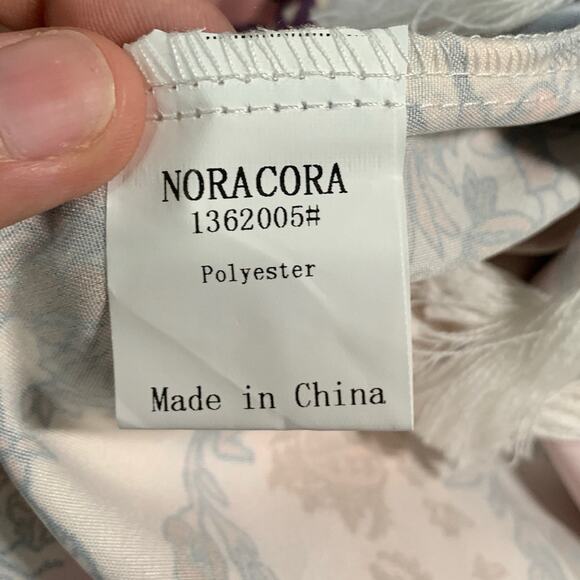 NoraCora XXL NEW Womens Boho Floral Print Lace Trim Dress Tassel Detail - Picture 8 of 8